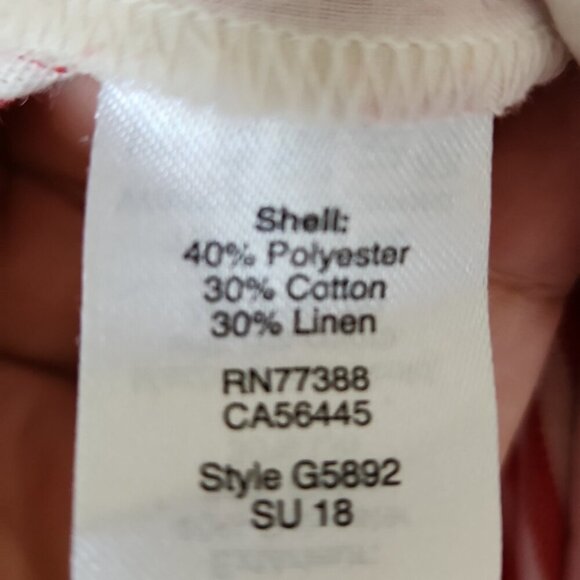 J. CREW | Red & White Stripe Linen Blend Skirt Women's Size XL 2018 G5893 - Picture 6 of 7